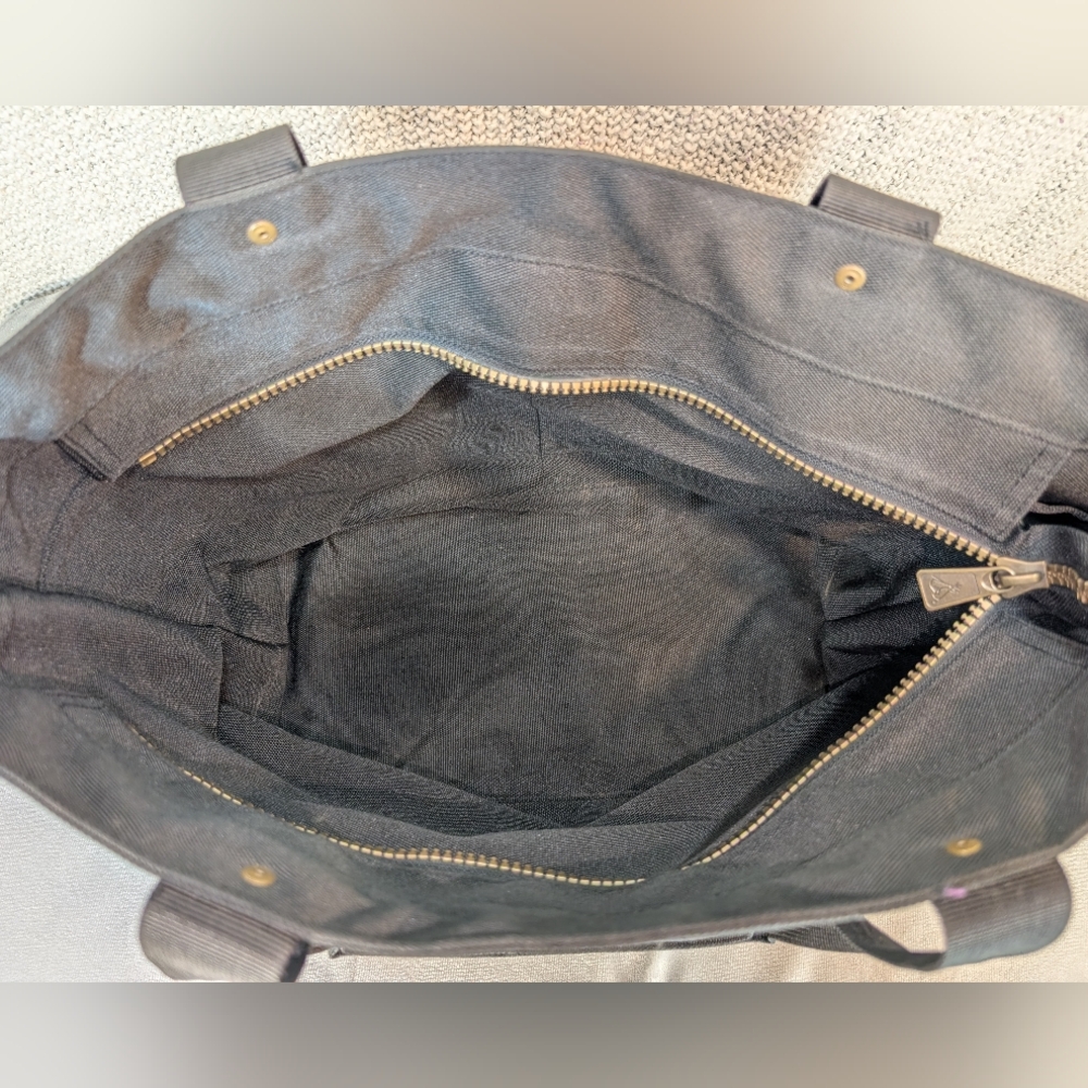 Pendleton Zip Tote Bag Aztec Southwest Western Wool Exterior Leather Handles EUC - Picture 10 of 12